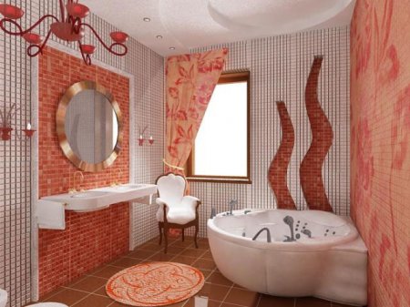 Облицовка стен ванной комнаты плиткой
