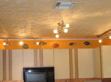 Каким способом лучше всего облагородить потолок на кухне